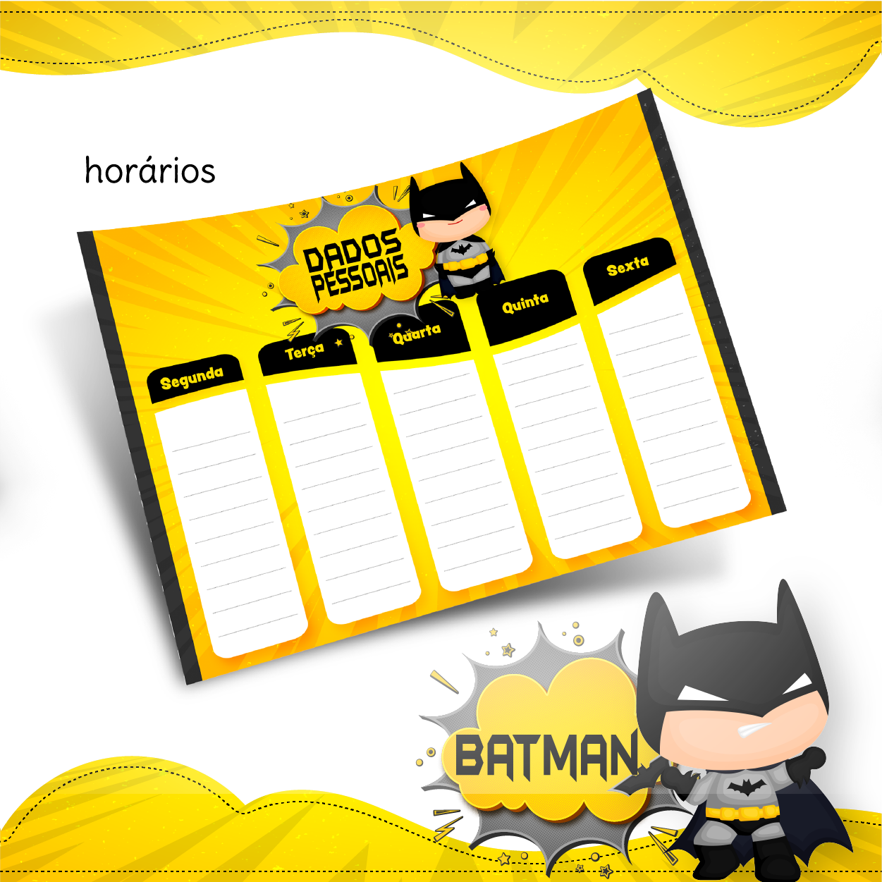 Kit digital escolar Batman