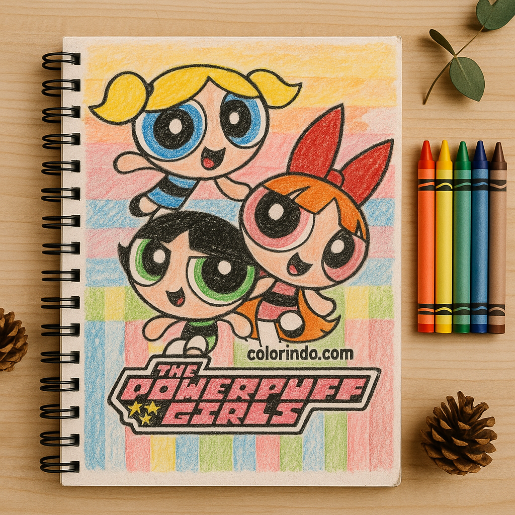 Livro para colorir The Powerpuff Girls