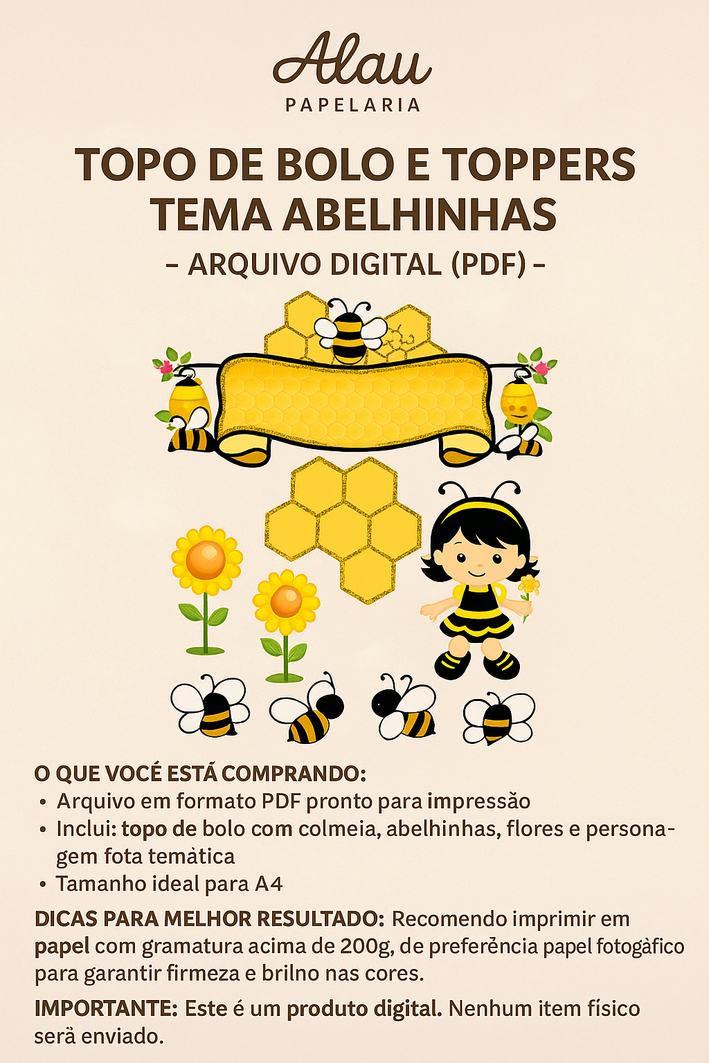 Archivo digital Topo de Bolo e docinhos tema: ABELLHINHAS