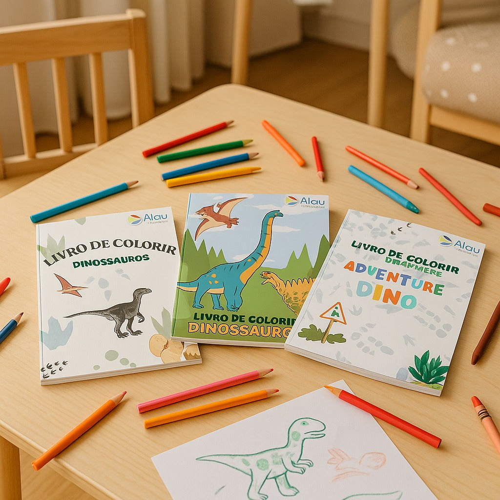 Pacote Digital livro de colorir Dinossauros