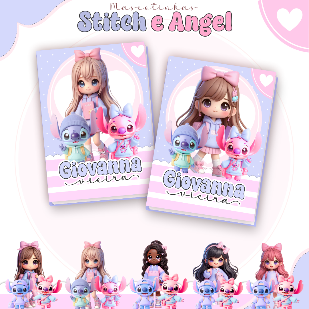 Kit escolar digital STITCH E ANGEL